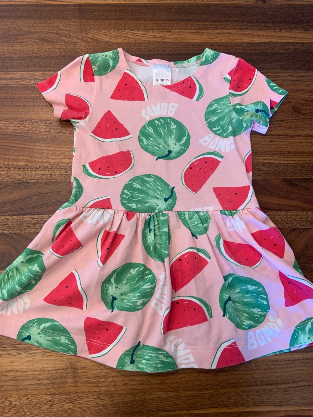 Bonds Baby Stretchies Watermelon Balletsuit/Romper Dress 12-18M - VGUC